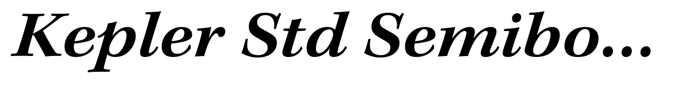 Kepler Std Semibold Extended Italic
